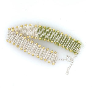 Glanzband (Silberweißgrün)