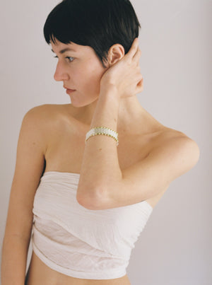 Glanzband (Silberweißgrün)