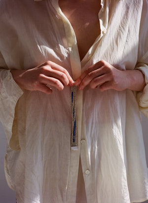 Silver Royal Blue Twist