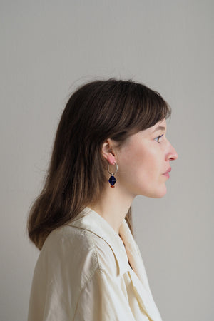 Deep Blue Glass Earring