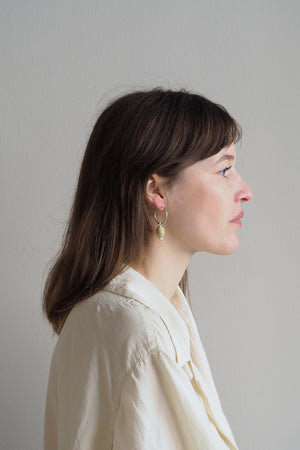 Yellow Stone Bead Earring