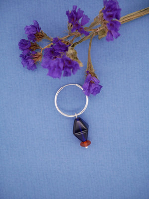 Deep Blue Glass Earring