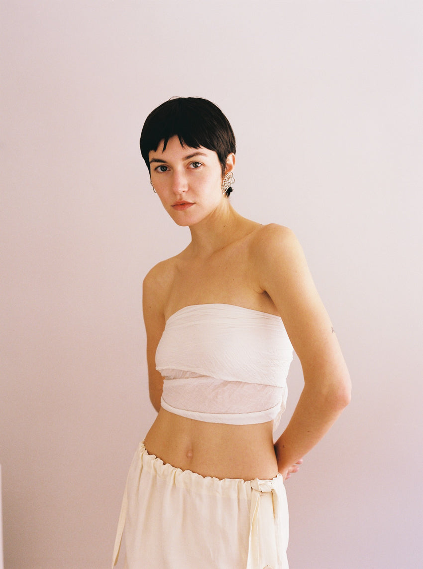 Sculpture Earring Silver beads