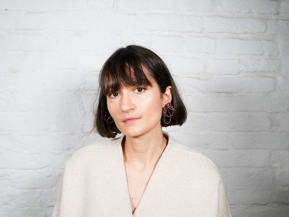 Sculpture Earring Metallic Potters Clay