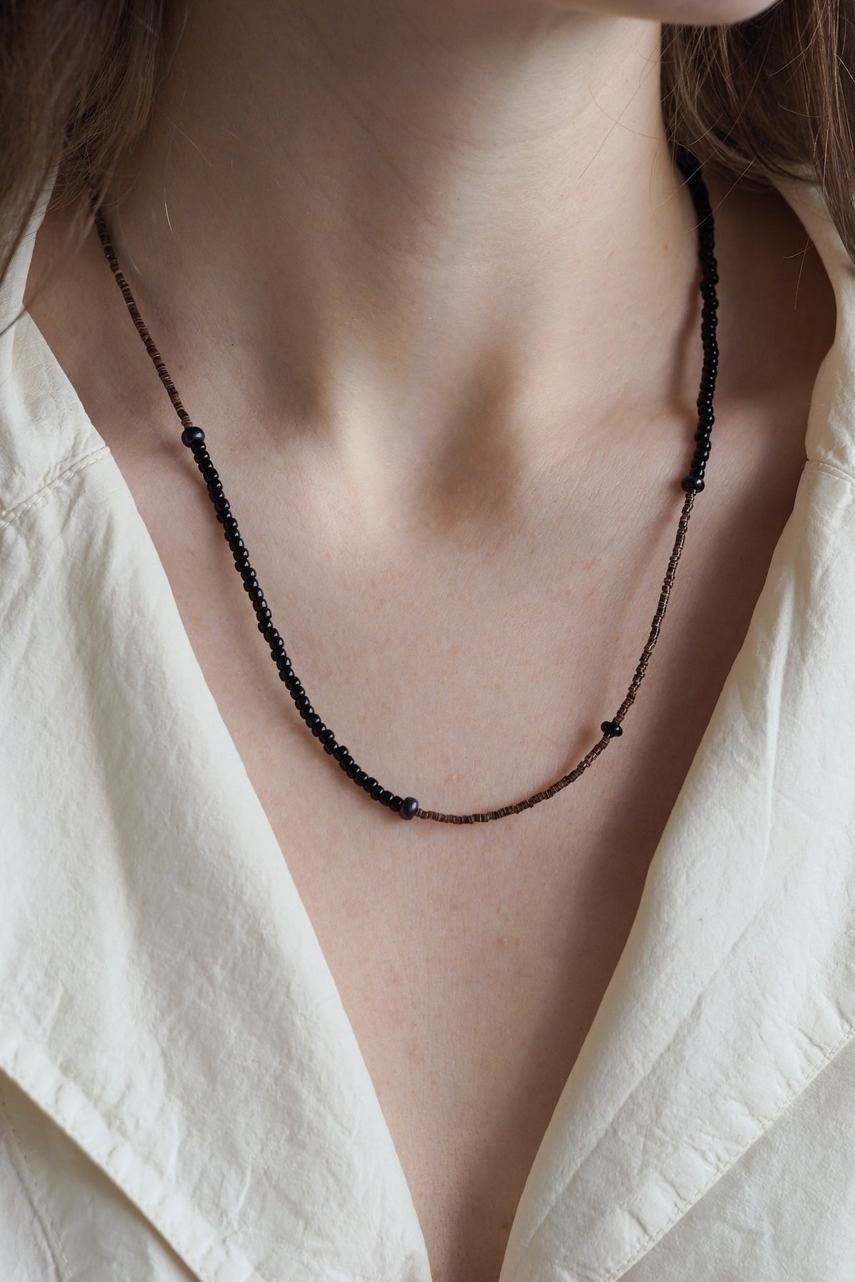Heishi Ebony Necklace