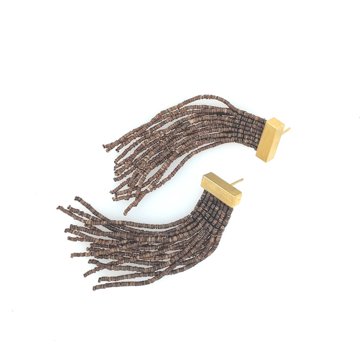 Heishi Fringe Brown