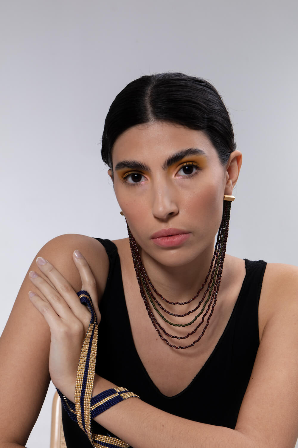 Picasso Earring-Chain Gold EINZELSTÜCK